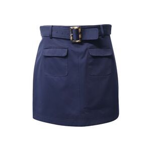 Alexa Chung Patch Pocket Mini Skirt in Navy Blue Cotton